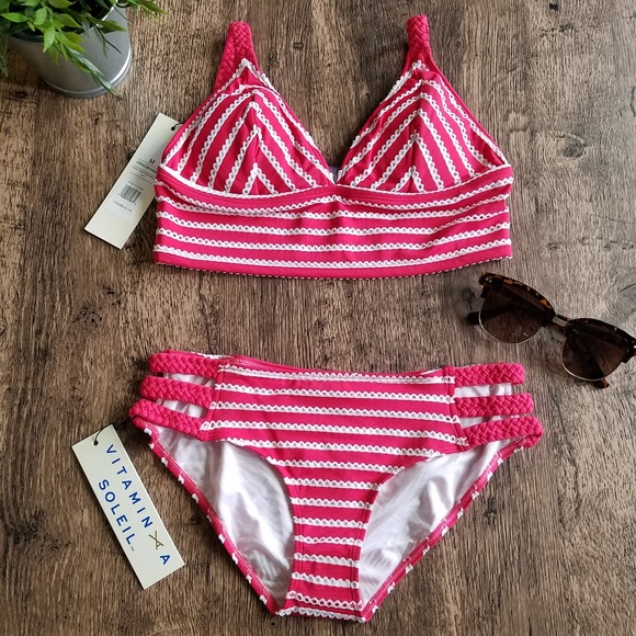 Vitamin A Other - VITAMIN A Braided String Bralette two piece Bikini